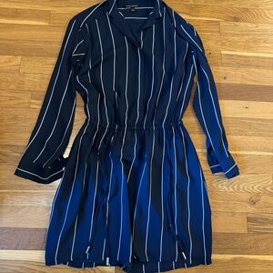 Banana Republic Blue and White Striped Dress